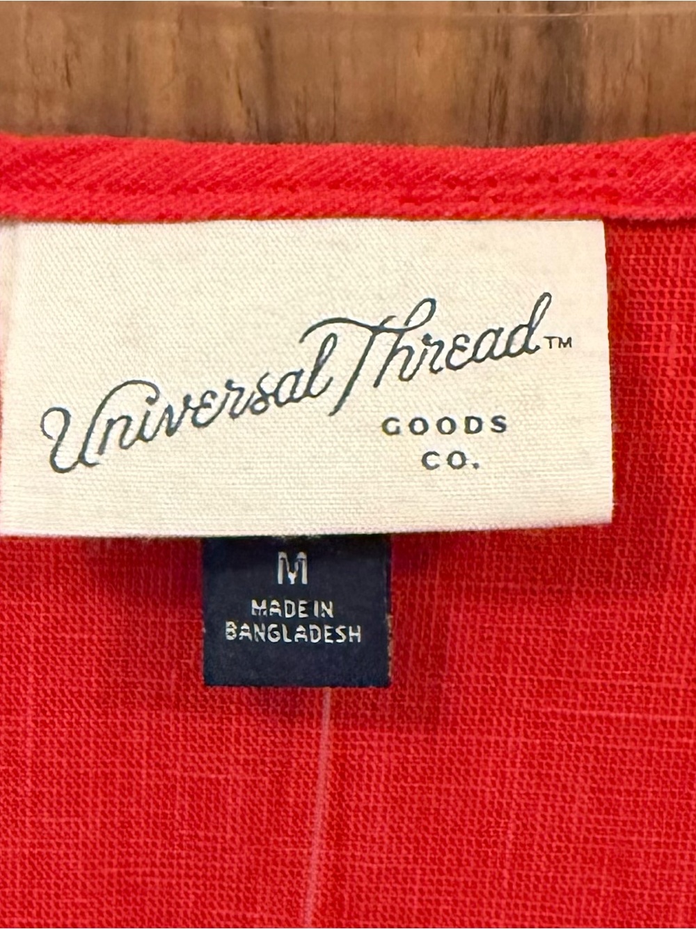 Universal Threads NWT Red V-Neck Mini Dress Drop Waist - Sz M - Picture 6 of 7